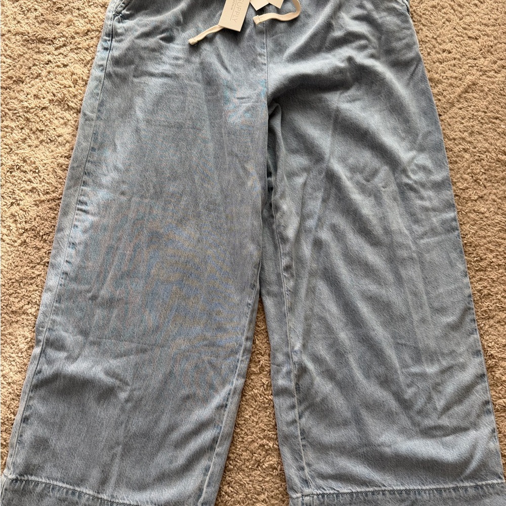 Z Supply Weston Light Blue Denim Pants - Picture 4 of 6
